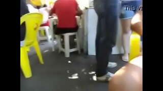 My Wife Showing off for the Bar